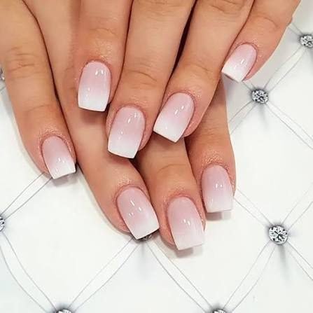 Classic ombre French manicure by Graceful Crowns