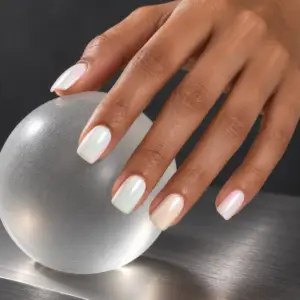 Pearl Glow Chrome Press-On Nails