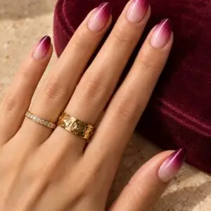Magenta Cat-Eye Ombré Press-On Nails