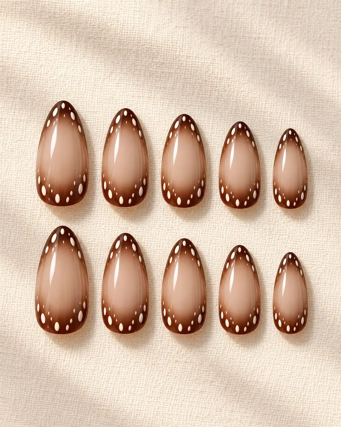 Chocolate fawn-spot nail art-1