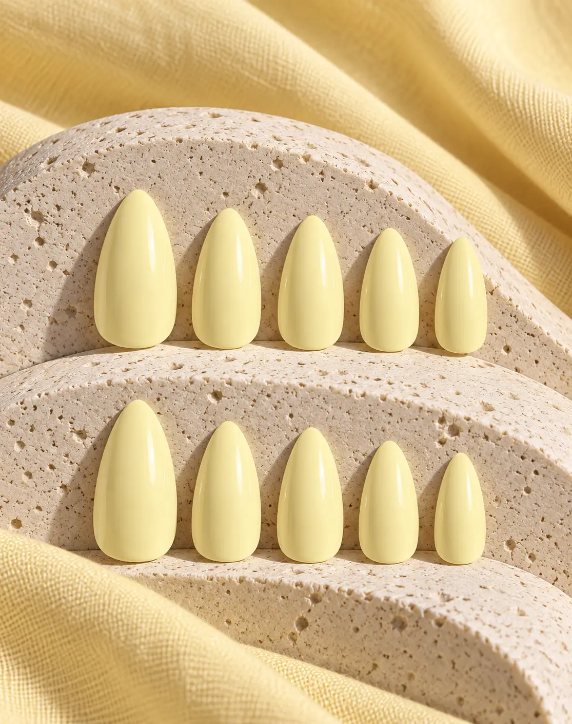 Butter Yellow Almond Nails on Limestone Arches-7