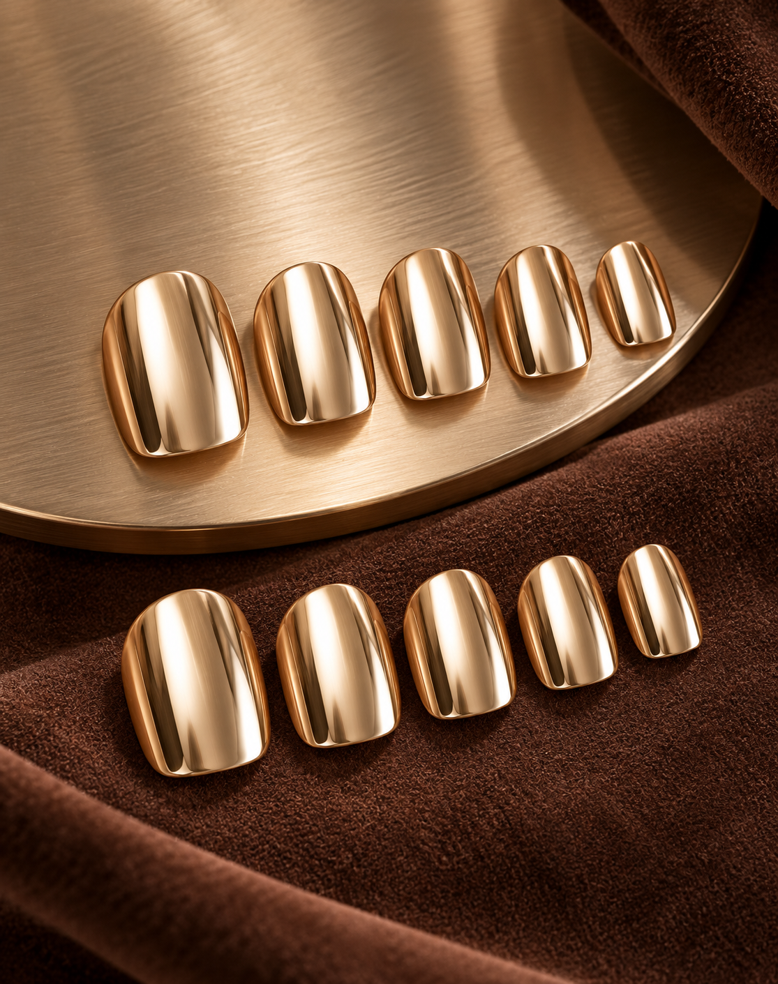 Champagne gold chrome manicure-13