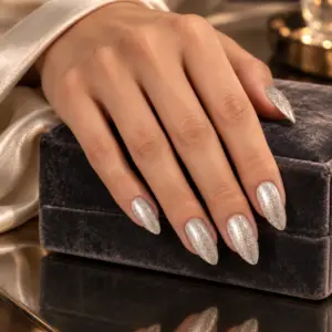 Champagne Glitter Press-On Nails