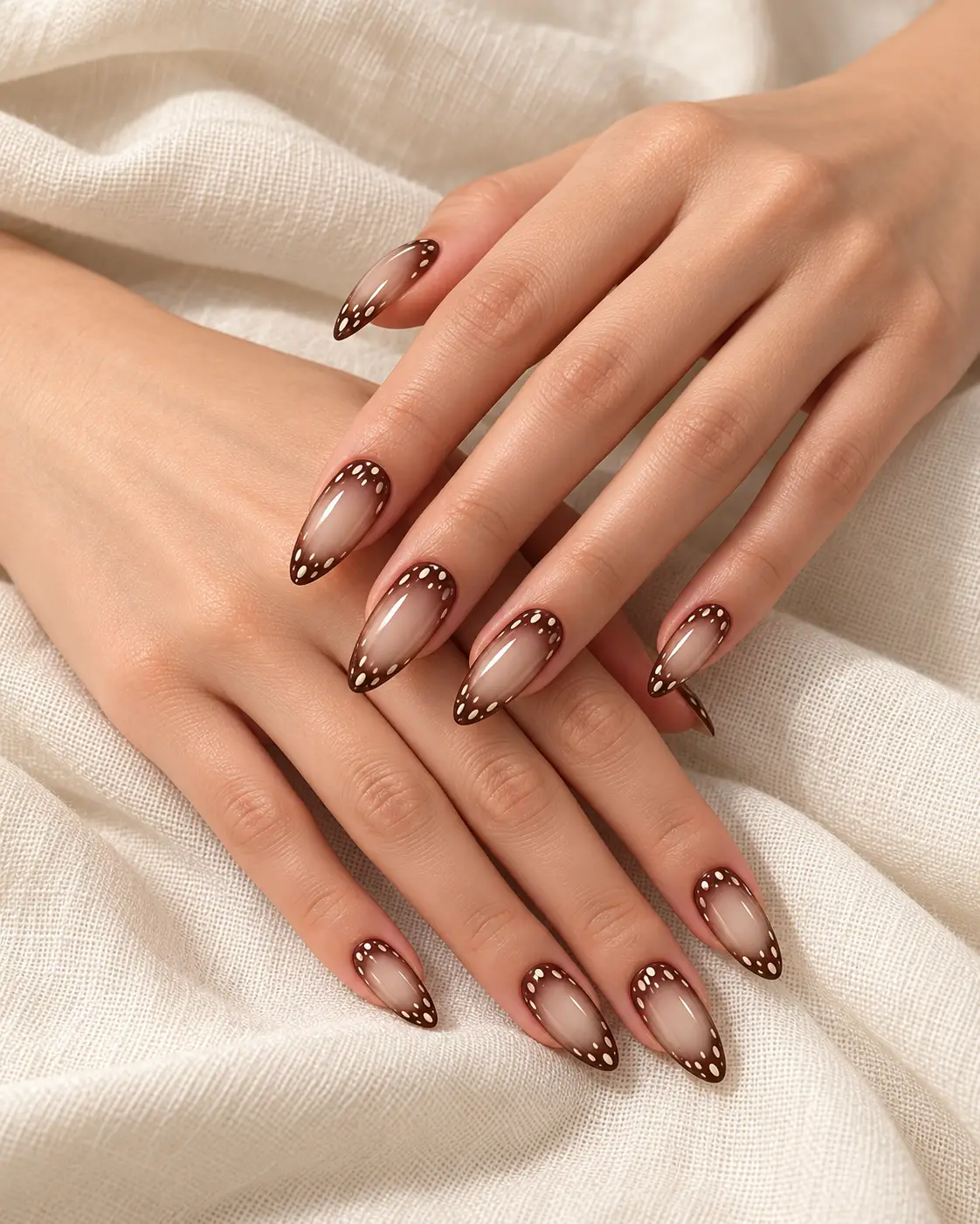 Chocolate fawn-spot nail art-1
