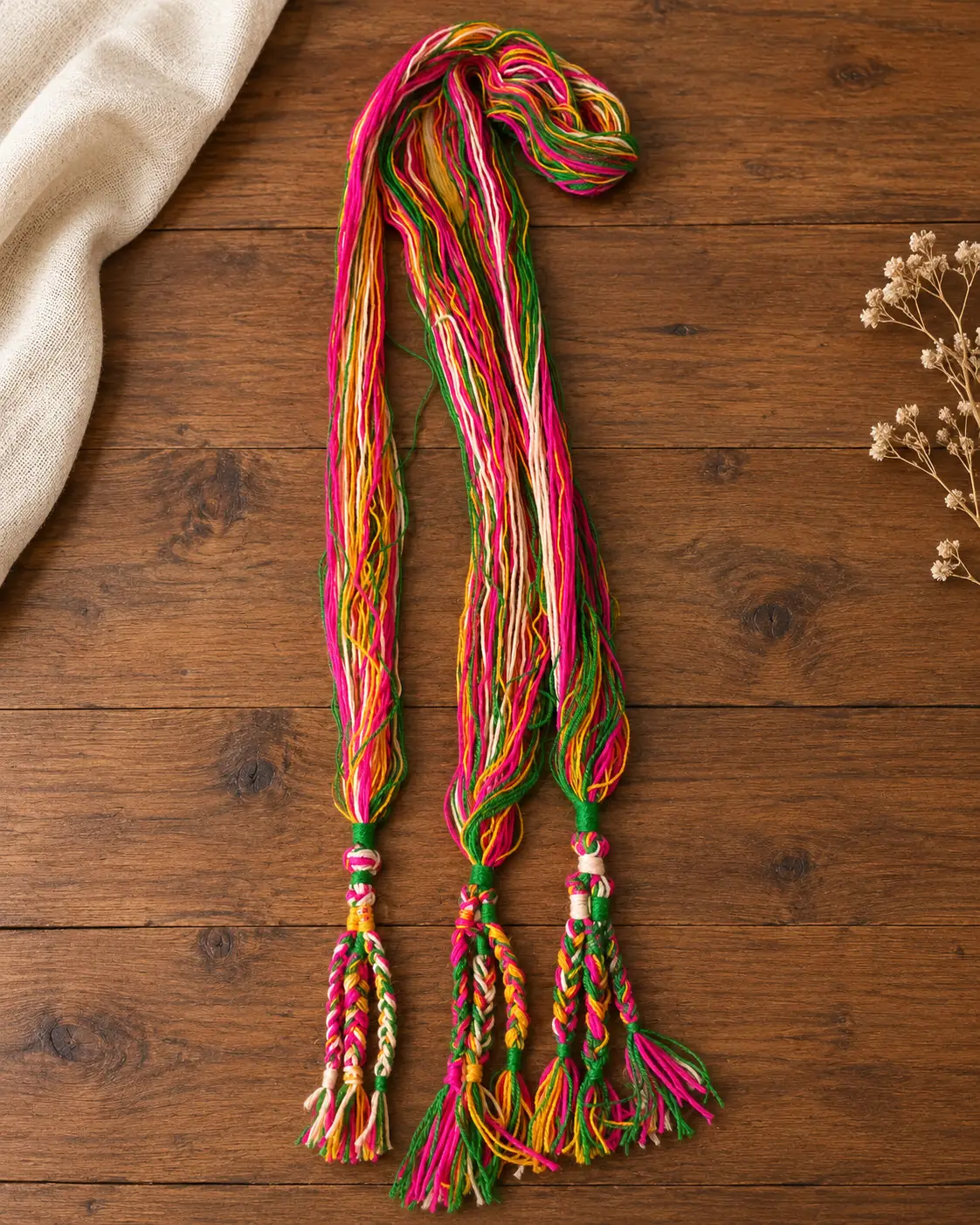 Multicolour paranda on a side-swept braid-1