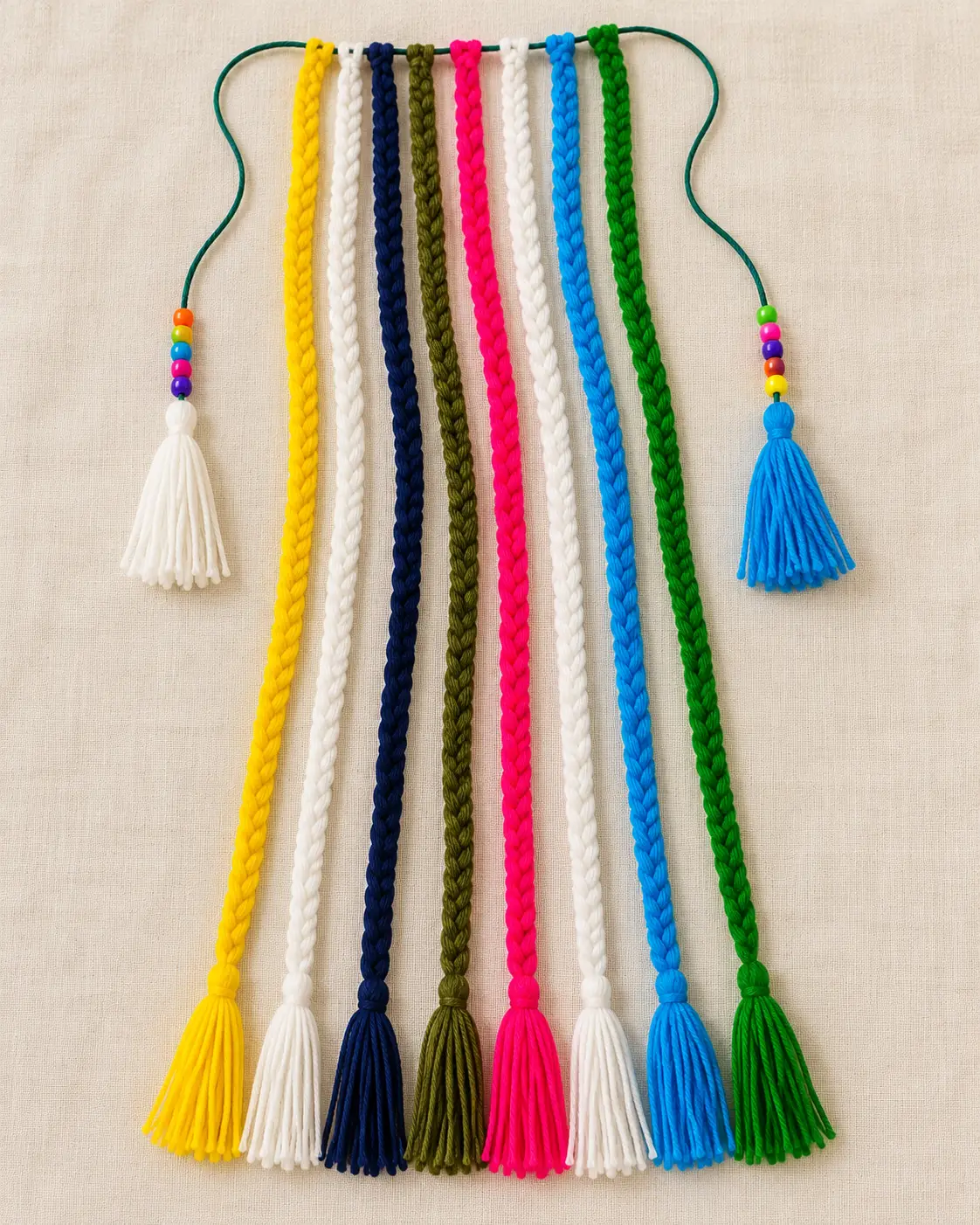 Eight-color braided hair tassel set-5