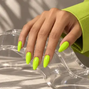 Neon Lime Almond Press-On Nails