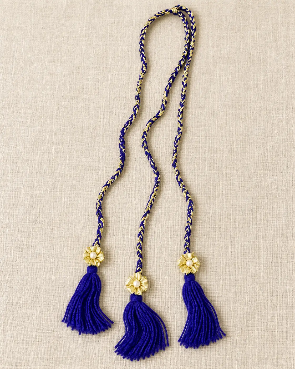 Violet-blue and gold braided paranda-2