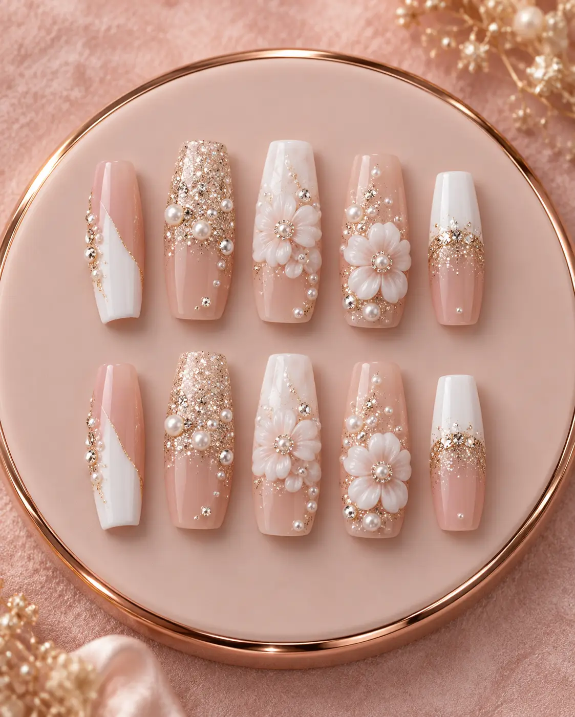Daisy French Tip Nail Showcase-8