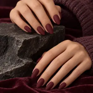 Matte Burgundy Press-On Nails