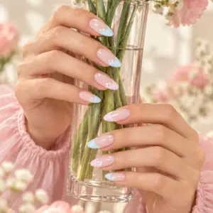 Pastel Petal French Press-On Nails
