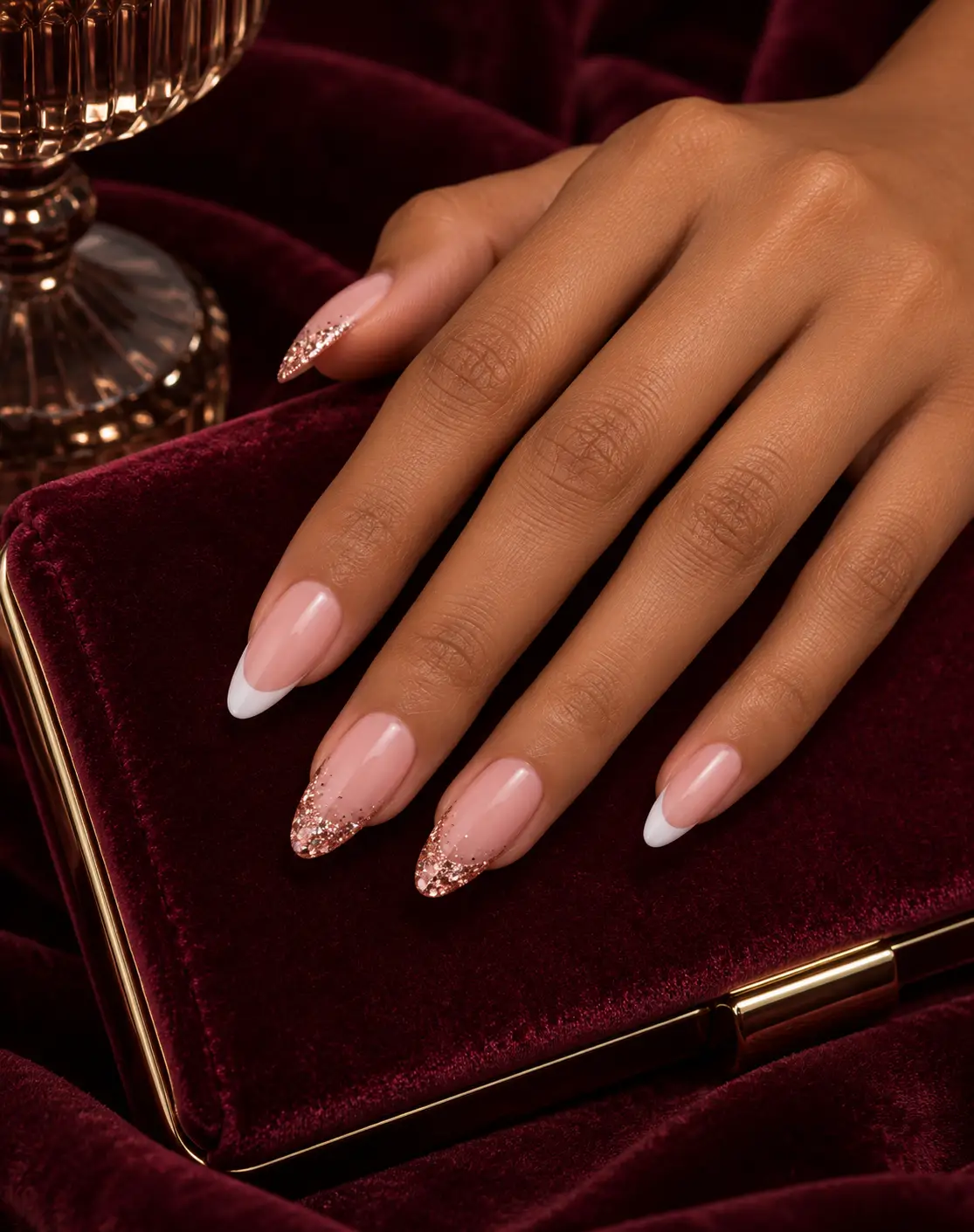 Peach Wave Coffin Nails on Sienna Blocks-1