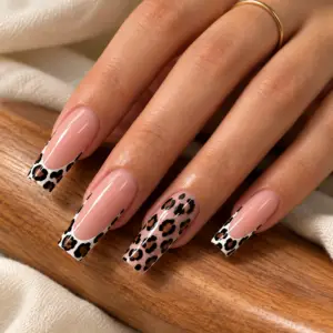 Leopard French Press-On Nails