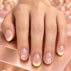 Lemon Daisy Press-On Nails