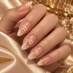 Ombre Floral Nails